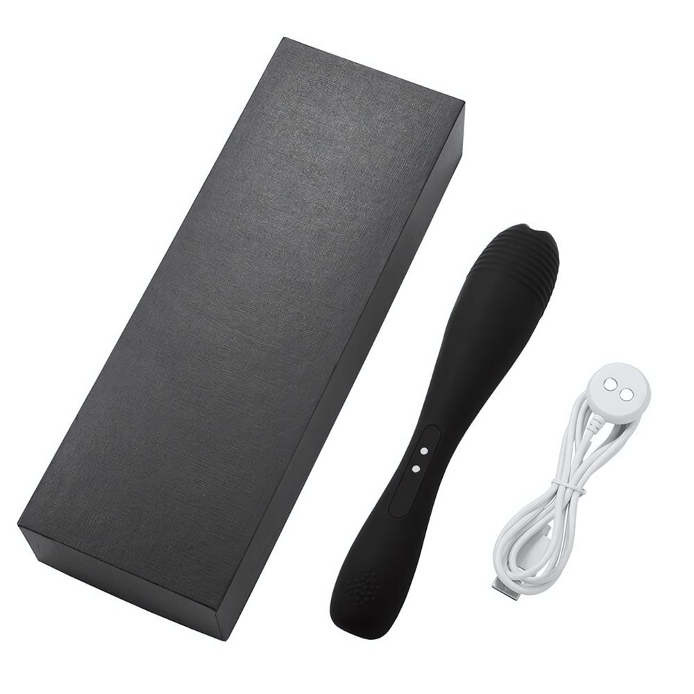 Перезаряжаемый вибростимулятор для точки G c двумя моторами (Цвет: черный)