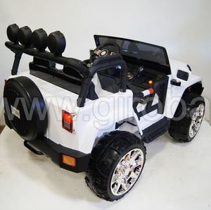 Детский электромобиль River Toys JEEP M777MM белый фото №6