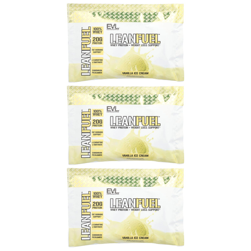 EVLution Nutrition, LeanFuel ™, ванильное мороженое, 3 пакетика по 27,1 г (0,96 унции)