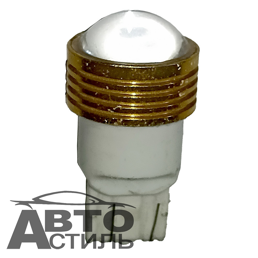 Светодиод 12V T25   6SMD 3030 WHITE LENS Ceramic 2.6W  1но конт S0002