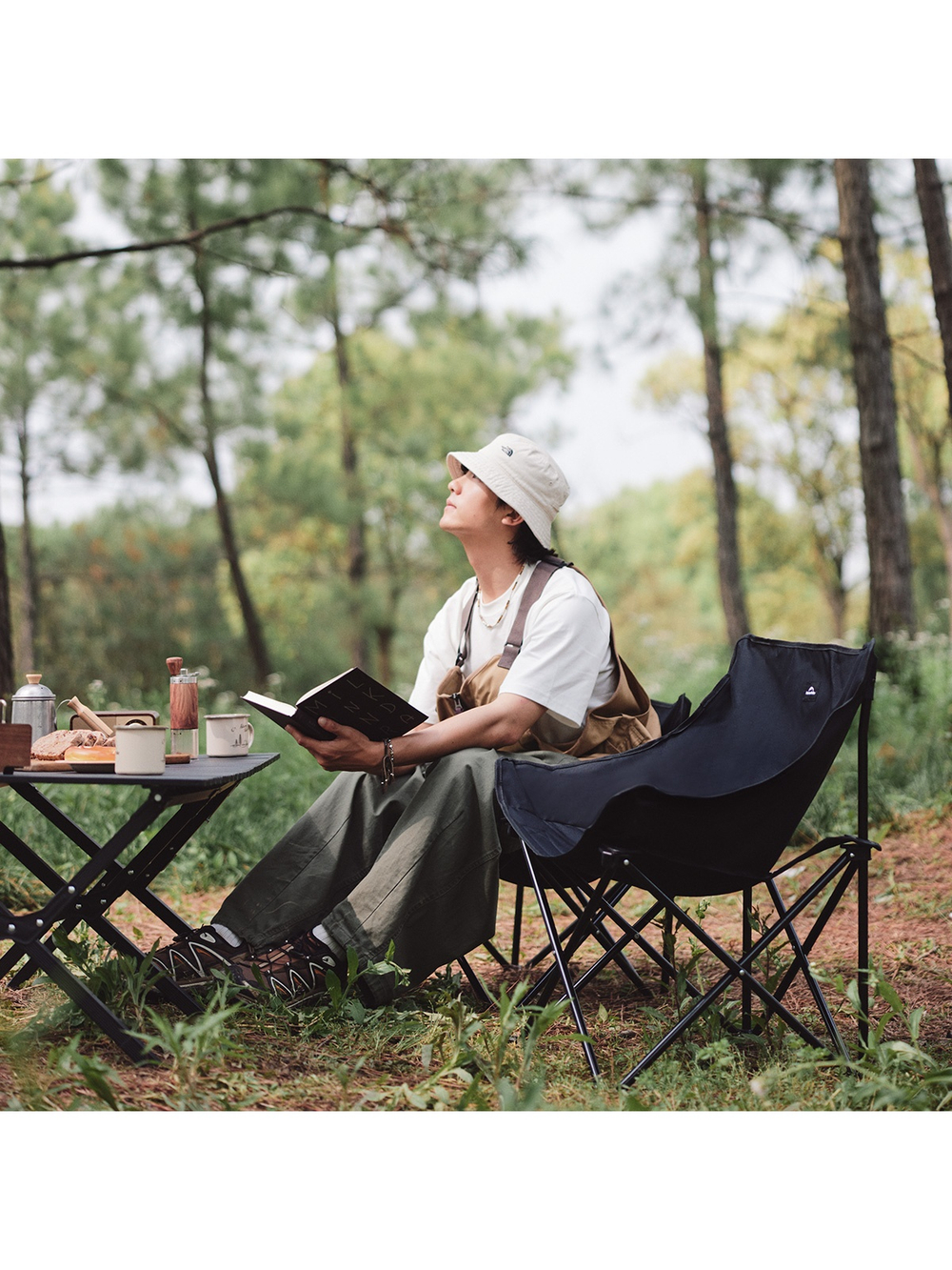 Кресло туристическое Naturehike Stellaluna T01 складное, 48х48х74 см, до 110 кг, черное