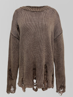 Свитер by Gor 9402 удлиненный рваный стиль