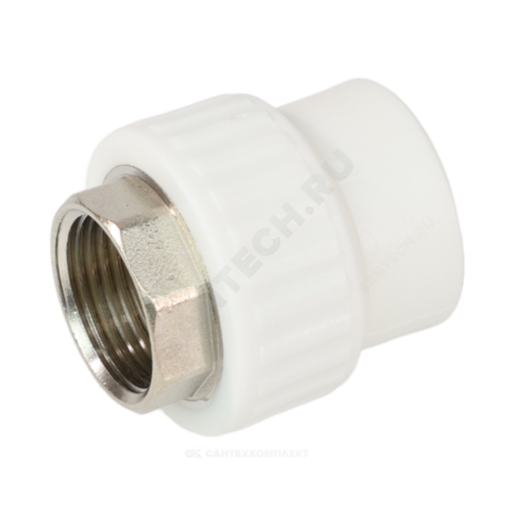 Муфта PP-R комбинированная белая Дн 90х3" ВР под ключ VALFEX 10134090