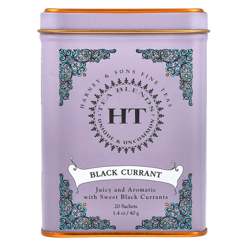 Harney & Sons, HT Tea Blends, смесь чая с черной смородиной, 20 пакетиков, 40 г (1,4 унции)