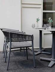 Стул Zayda, алюминий, ротанг