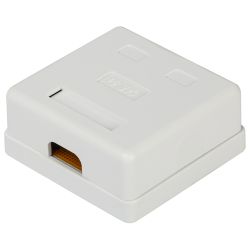 Компьютерная розетка ЭРА RJ-45 категория 5е неэкранированная 2-порта упаковка 30 шт