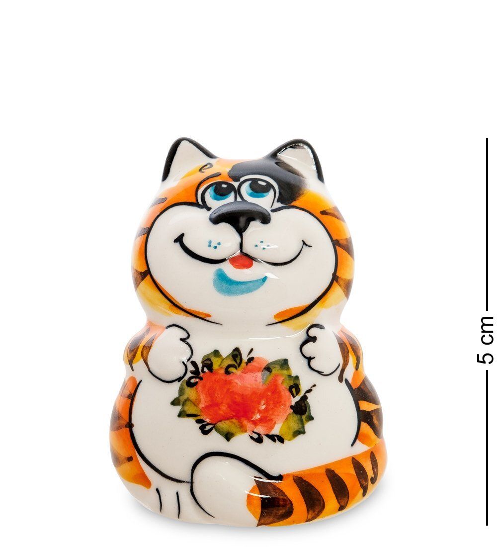 ГЛ- 522 Фигурка «Кот-Валидол» цв. (Гжельский фарфор)