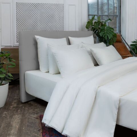 Комплект постельного белья Евро Mollen жемчужно-белый