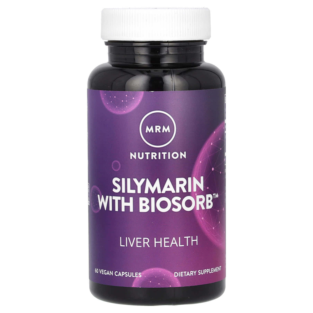 MRM Nutrition, Силимарин с Biosorb, 60 веганских капсул (250 мг на капсулу)