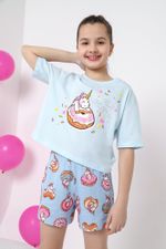 Пижама для девочки Единопончик-3 Виотекс ГОЛУБОЙ