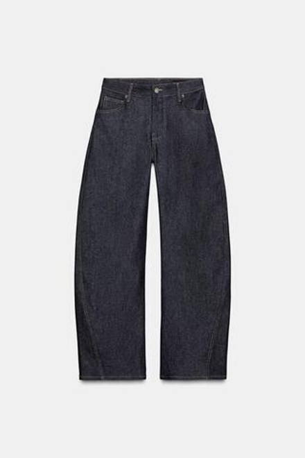 ZARA ДЖИНСЫ ZW ПРЯМЫЕ С НИЗКОЙ ПОСАДКОЙ, СИНИЙ