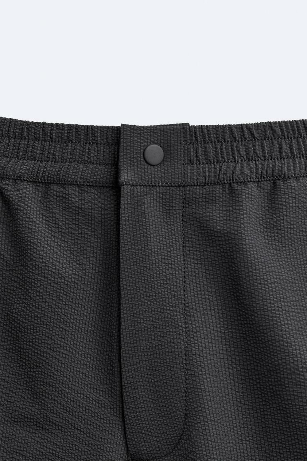 ZARA ДЛИННЫЕ ПЛАВКИ ИЗ РЕЛЬЕФНОЙ ТКАНИ, ЧЕРНЫЙ