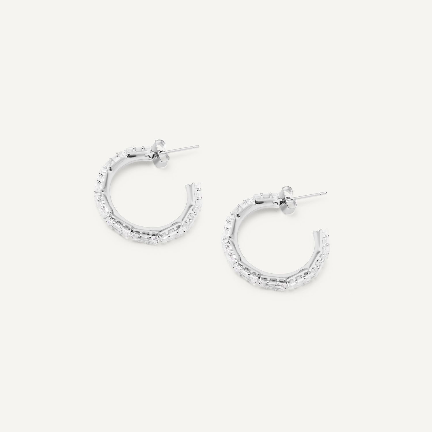 Серьги Lambent Hoops – Silver