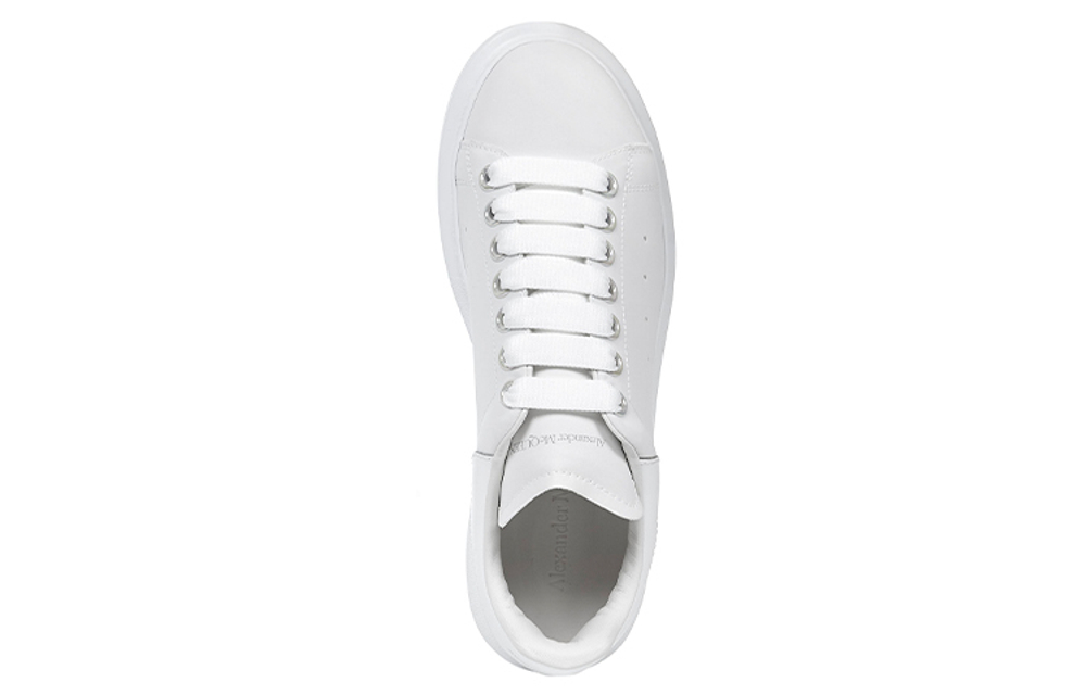 Alexander McQueen Alexander McQueen first layer cowhide wear-resistant comfortable retro thick-soled fashion sneakers women's white