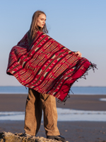 Шарф теплый с индейским орнаментом