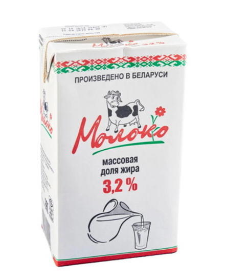 Молоко "Молочный гостинец" 3,2% 0,95л. пачка Тетра-пак