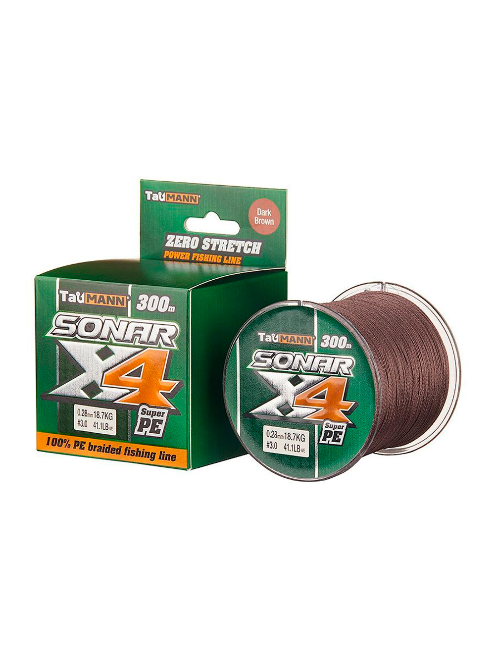 Плетеный шнур для рыбалки TauMANN Sonar PE X4 150m #1.2 (0.18mm) Yellow