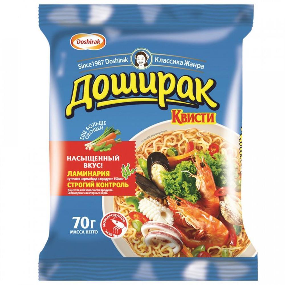 Лапша Доширак Квисти, морепродукты, 70 гр