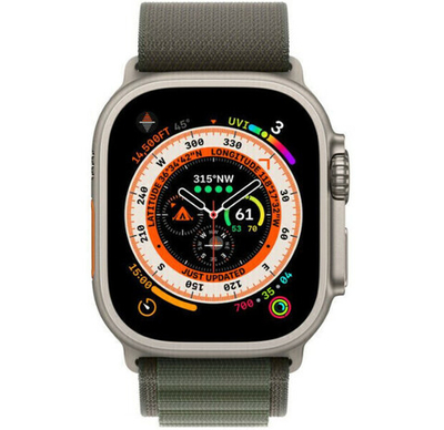 Умные часы Apple Watch Ultra GPS + Cellular, 49mm Titanium Case with Green Alpine Loop