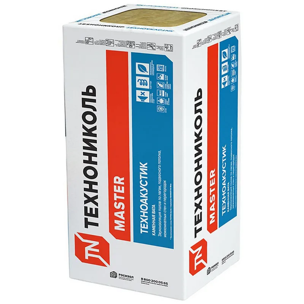 Утеплитель Техноакустик (Технониколь) 1200мм×600мм×50мм 6шт, 4,32м2
