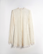 Топ из тонкого кружева молочный