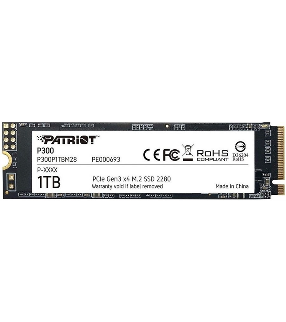 Patriot P300 1TB M2 2280 PCIe , 2100/1650, 1TB, 3D