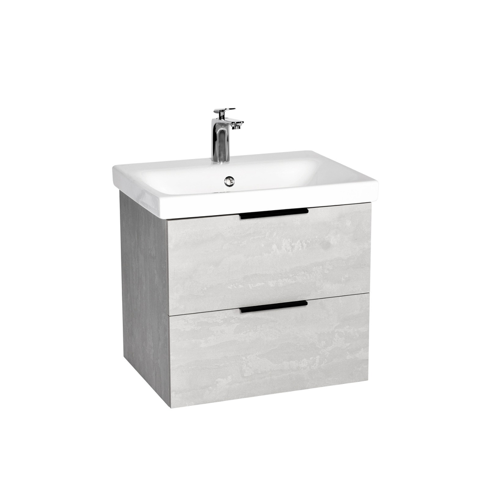 Тумба VIANT "Берлин" MODUO 60 2 ящика подвесная цемент 444х570х520