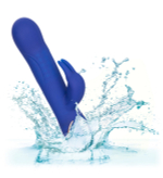 Вибромассажер кролик Jack Rabbit Signature Rotating Beaded синий 22 см
