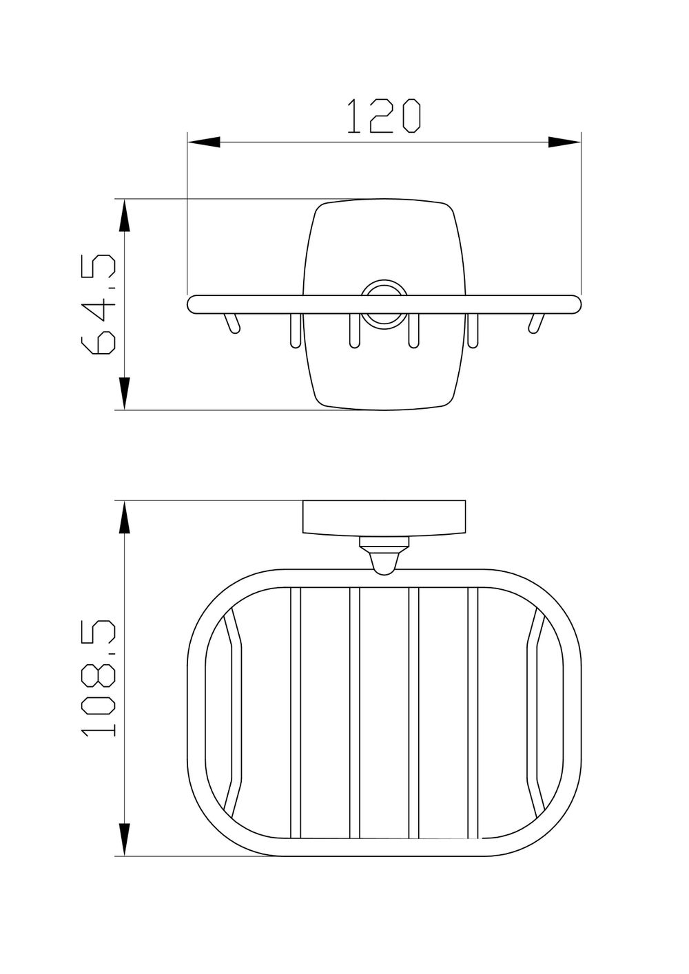Мыльница с держателем WONZON & WOGHAND PORTO, Хром (WW-1301A)