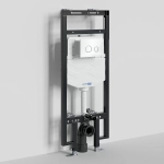 Инсталляция для унитаза WasserKraft Dinkel 58TLT.010.ME.WH01 с кнопкой белая/хром