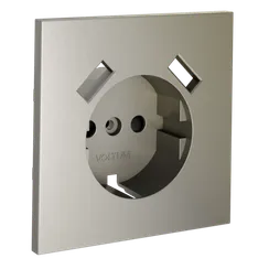 Накладка для розетки с заземлением и защитными шторками, с USB A+A, S70 (шелк) vls000904