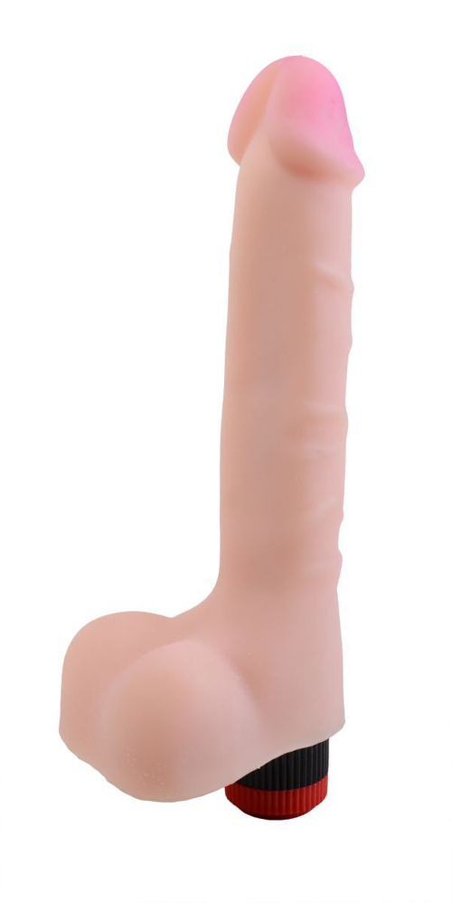 LOVETOY ANDROID II – вибратор‑реалистик с мошонкой из неоскина, телесный, 23 см