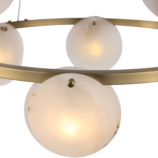 SL1520.303.14 Светильник подвесной ST-Luce Латунь/Алебастр G9 14*5W 4000K CLAM