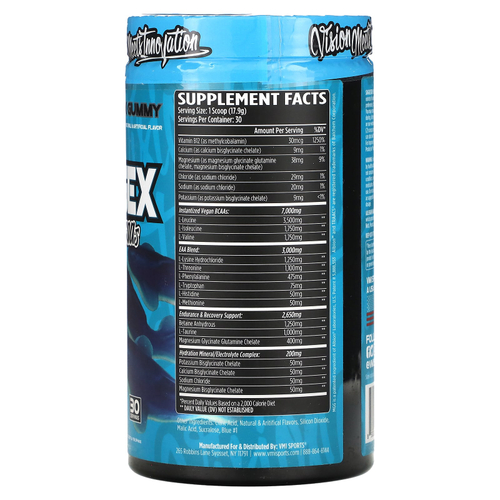 VMI Sports, Aminogex, EAA / BCAA, жевательные таблетки с синей акулой, 537 г (18,94 унции)