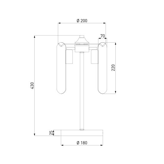 01170/3 / настольный светильник / золото
