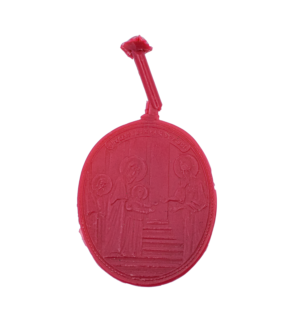 Восковка икона Свидание во храме. Без вставок., 1 деталь