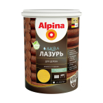 ЛАК АКРИЛОВЫЙ ВОДНО-ДИСП ALPINA АКВАЛАЗУРЬ Д/ДЕРЕВА СОСНА, 0,9Л/0,90КГ