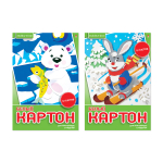 Картон белый А4 5л. в папке "ХОББИ ТАЙМ" 2 вида (Альт)