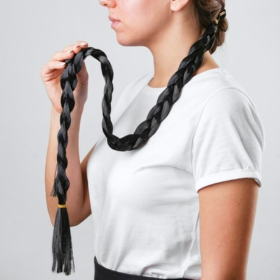 Коса на резинке "Брюнетка", длинна 85 см 1151376