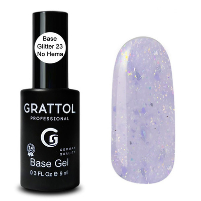 Grattol Base Rubber Glitter - База камуфлирующая 23, 9мл
