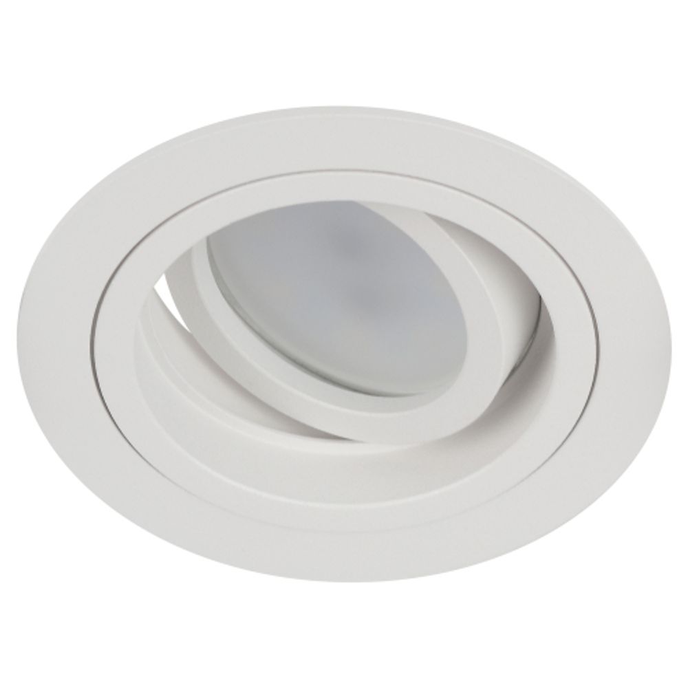 Встраиваемый светильник алюминиевый ЭРА KL84 WH MR16/GU5.3 белый | Алюминиевые встраиваемые светильники