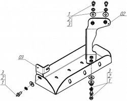 радиатора кондиционера, 3 мм, Сталь. для Kamaz Компас 12 2023-н.в., Motodor.27724