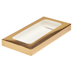 Коробка для плитки шоколада серебро 165х85х17 мм