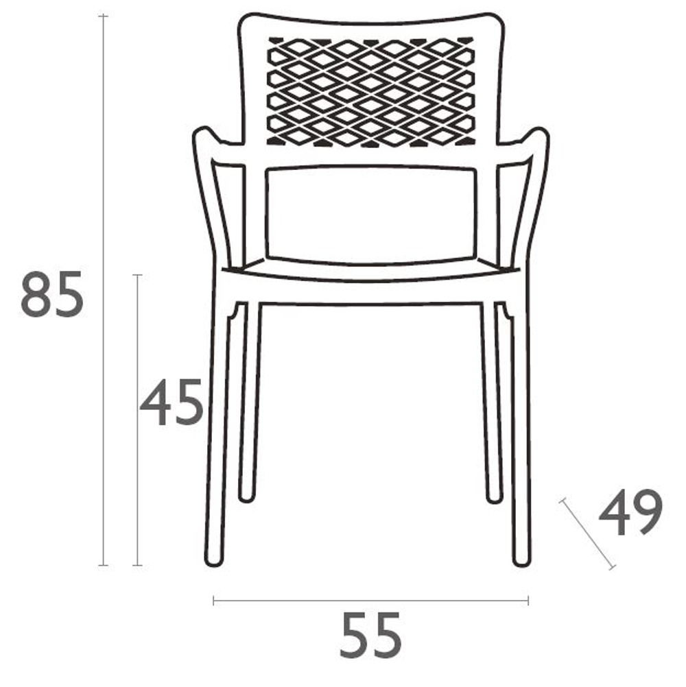 Кресло пластиковое Siesta Contract Gala, белый