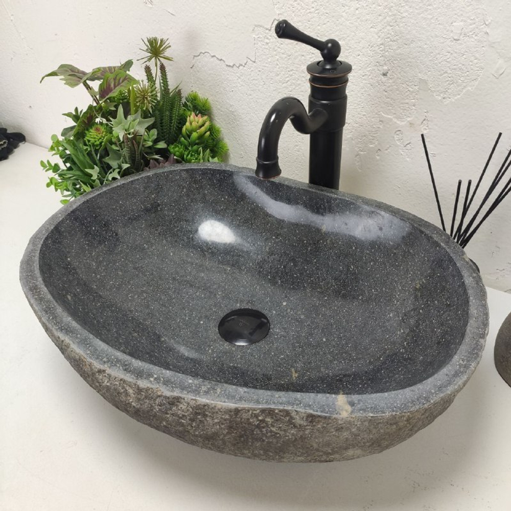Раковина из речного камня RS01742   53*41*16 см