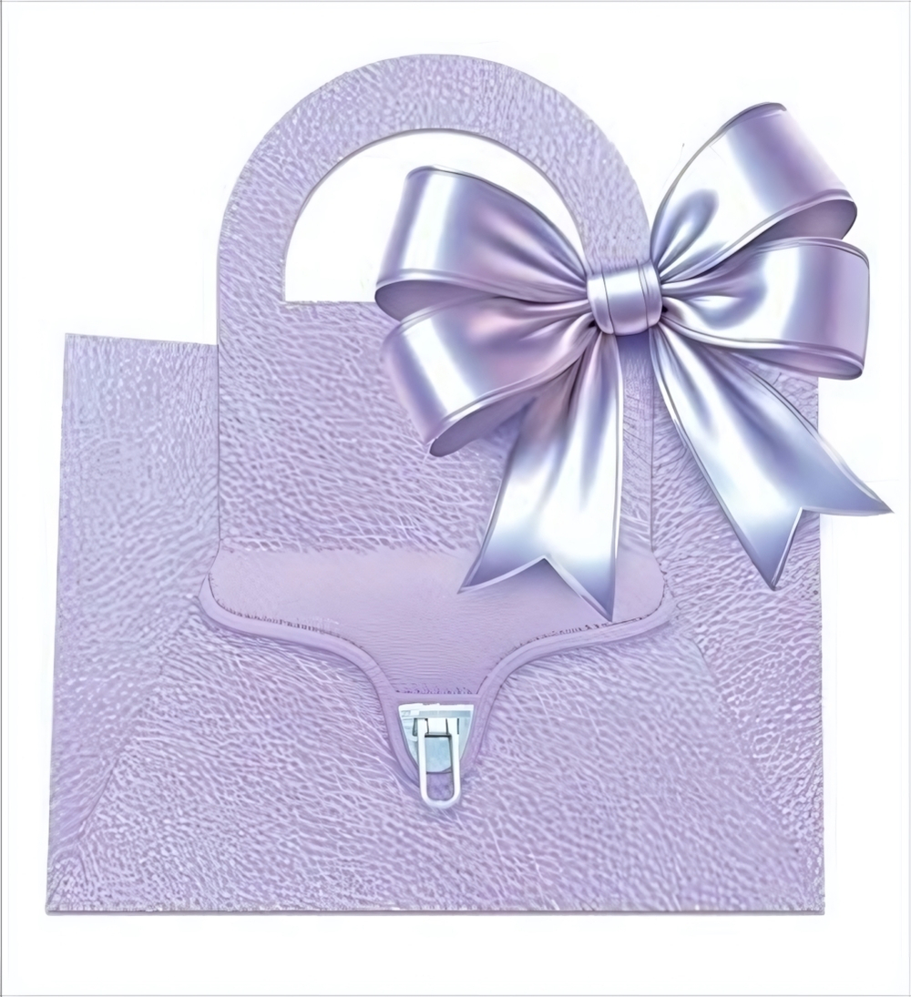 Конверт для денег "Сумочка "Лаванда" с атласной лентой" 90000532