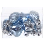 Набор ёлочных украшений «Сказочная зима» 45 предметов, Белый/Голубой