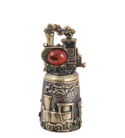 AM-4024 Наперсток «Паровоз» (латунь, янтарь)