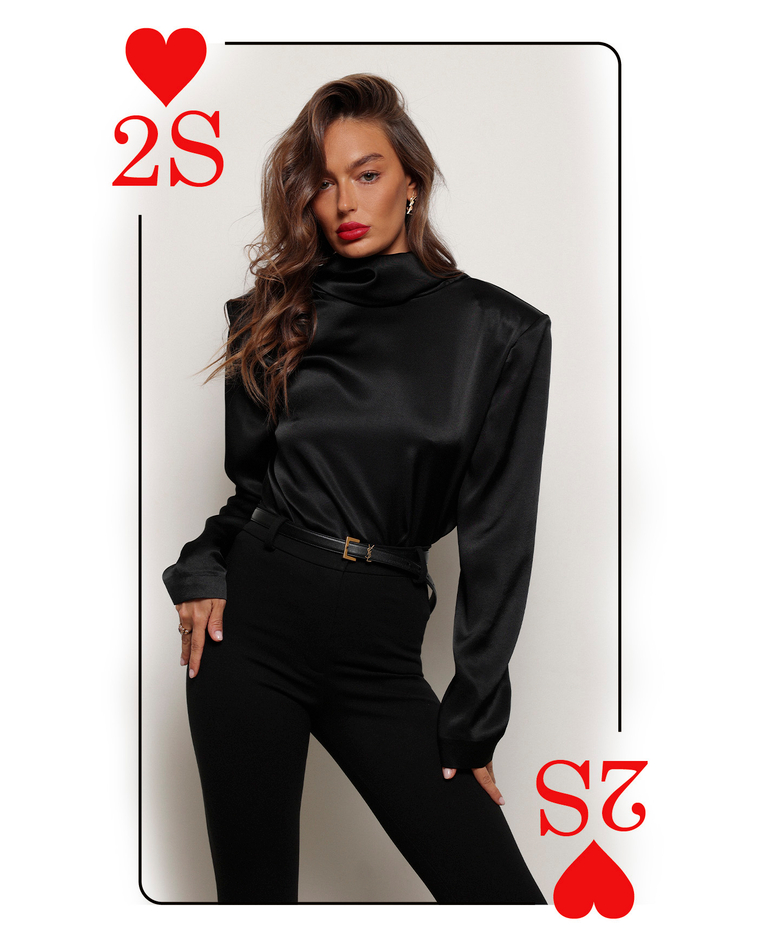 Блуза дабл двусторонняя черная