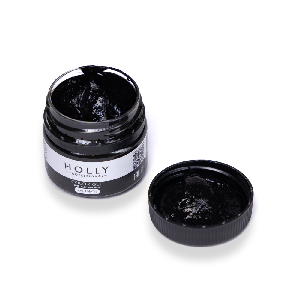 Декоративный гель для лица, волос и тела Color Gel Black Matte